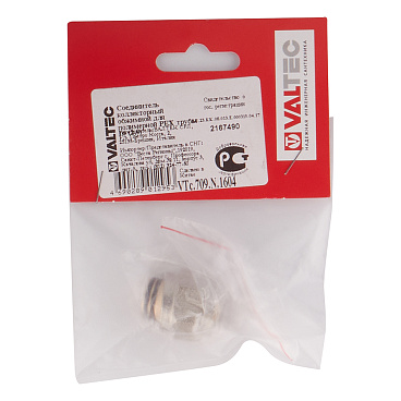 Соединитель коллекторный VALTEC (VTc.709.N.1604) 16х2 обж(ц) для Pex трубы