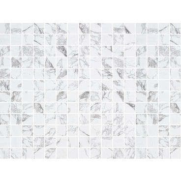 Мозаика Lavelly Smalta мрамор белый стеклянная 467х311х4,5 мм матовая