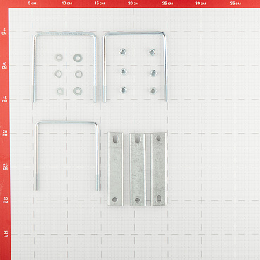 Крепление сетки/секции заборной к столбам 80х80 мм оцинкованное (3 шт.)