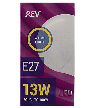 Лампа светодиодная Rev E27 2700К 13 Вт 1040 Лм 180-240 В груша A60 матовая
