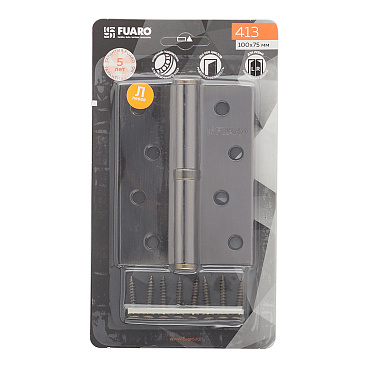 Петля Fuaro карточная левая разъемная 100х75 мм бронза