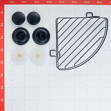 Полка для ванной Fora Grafit угловая 220х220х140 мм металл черная (FOR-GRA035/7076)