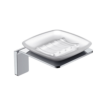 Мыльница для ванной Iddis Slide с держателем стекло матовое/сталь хром (SLISCG0i42)