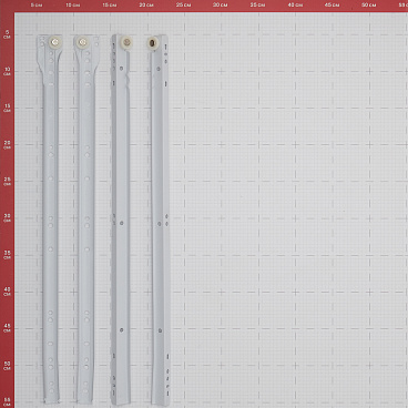 Направляющие роликовые 500х1,1 мм белые (1 комплект)