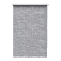 Рулонная штора блэкаут 160х175 см Decofest Каролина серая