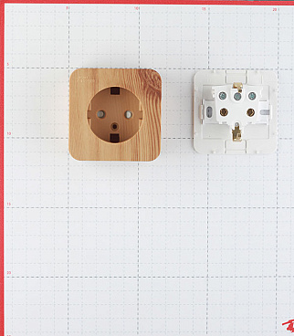 Розетка Systeme Electric Blanca накладная ясень со шторками (BLNRA011115)