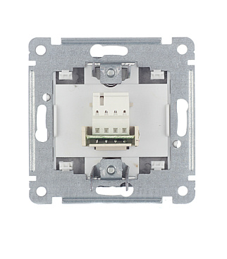 Розетка телефонная Hegel Master встраиваемая черная RJ11 (РСТ-400-08)