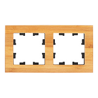 Рамка Systeme Electric AtlasDesign Nature двухместная дерево бамбук (ATN353202)