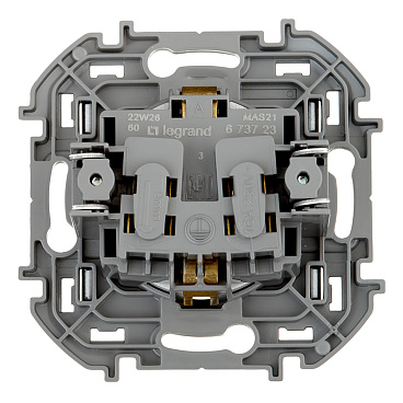 Розетка Legrand Inspiria встраиваемая антрацит (673723)