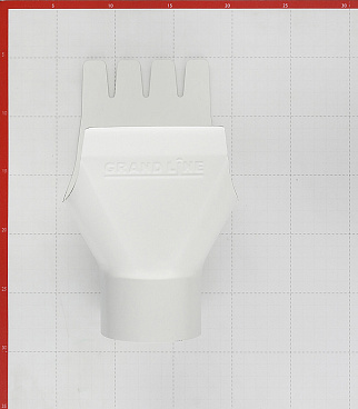 Воронка желоба Grand Line металлическая d125-90 мм белая RAL 9003