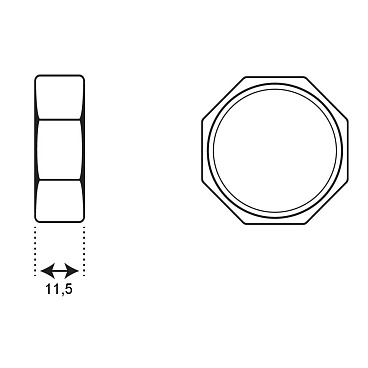 Заглушка 1/2 ВР(г) латунная