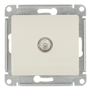 Розетка телевизионная Systeme Electric Glossa встраиваемая бежевая (GSL000293)