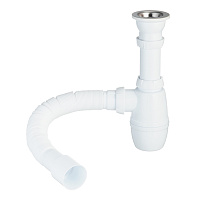 Сифон для раковины и мойки Wirquin Pro 1 1/2х40 мм с выпуском d70 мм с соединением 40/50 мм (30718026)