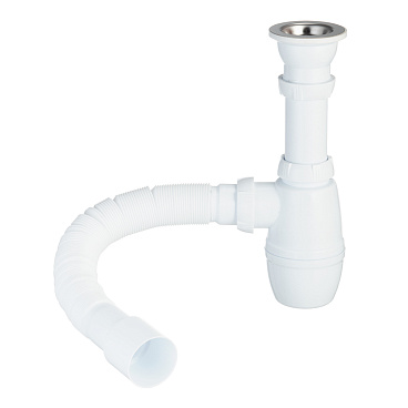 Сифон для раковины и мойки Wirquin Pro 1 1/2х40 мм с выпуском d70 мм с соединением 40/50 мм (30718026)