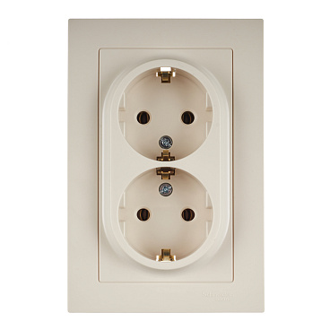 Розетка Systeme Electric AtlasDesign встраиваемая бежевая (ATN000224)