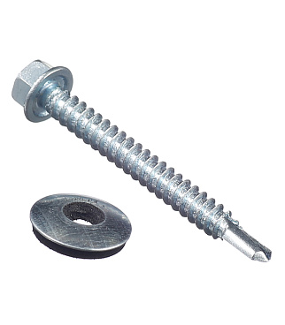 Саморезы кровельные с буром 51х5,5 мм металл-металл оцинкованные (180 шт.)
