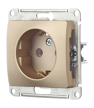 Розетка Systeme Electric Glossa встраиваемая титан (GSL000443)