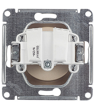 Розетка Systeme Electric Glossa встраиваемая титан (GSL000441)