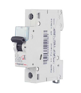 Автоматический выключатель модульный Legrand TX3 1P 25А тип C 6 кА 230/400 В (404030)