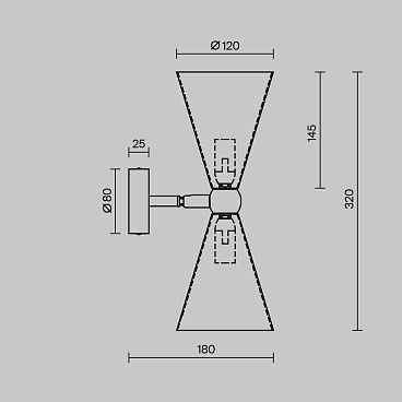 Настенный светильник (бра) Maytoni MOD108WL-02WG