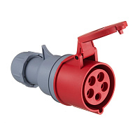 Розетка силовая переносная Dekraft РП-103 с заземлением 3P+N+PE 3 фазы 32 А 380 В IP44 красная (26135DEK)