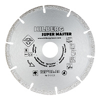 Диск алмазный по металлу Hilberg 125х22,2х1,7 мм сегментный сухой рез (510125)
