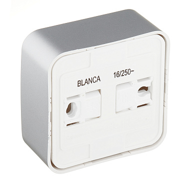 Розетка Systeme Electric Blanca накладная алюминий (BLNRA000113)