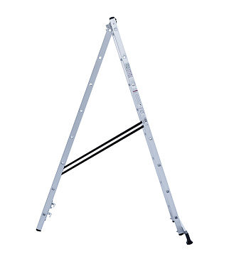 Лестница алюминиевая трансформер двухсекционная 8 ступеней Новая высота бытовая