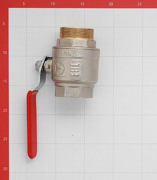 Кран шаровой латунный Valtec Base 2 ВР(г) х 2 НР(ш) ручка прямой (VT.215.N.09)