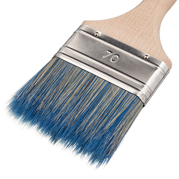 Кисть плоская смешанная щетина деревянная ручка Wenzo Wood 70х14 мм для красок на водной основе