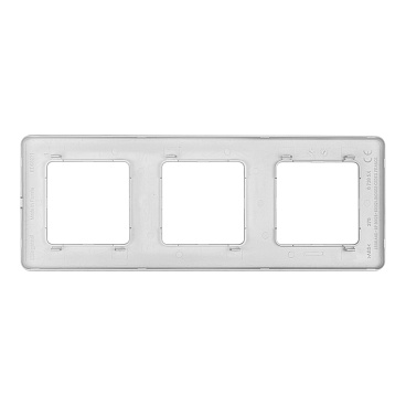 Рамка Legrand Inspiria трехместная алюминий (673952)