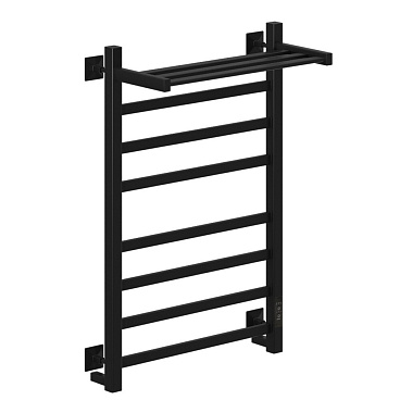 Полотенцесушитель электрический MyFrea MyVatican с полкой 800х500 мм 110 Вт с терморегулятором черный матовый