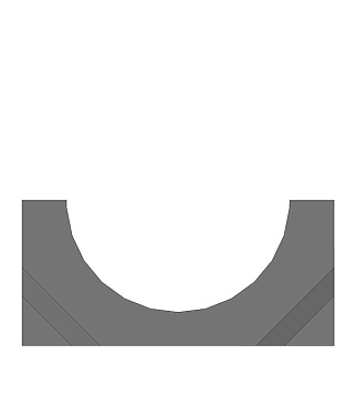 Лоток водоотводный полимерпесчаный 1000х140х70 мм Gidrolica класс С250 (703)