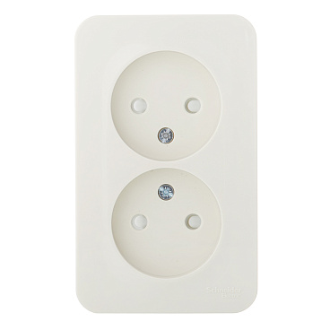 Розетка Systeme Electric Blanca накладная бежевая со шторками (BLNRA001217)