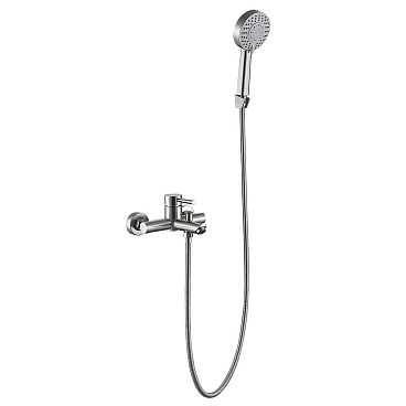 Смеситель для ванны Сorsa Deco AS нержавеющая сталь однорычажный с коротким изливом с лейкой (FBTAS1)