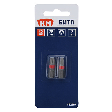Бита КМ (882109) PH3 магнитная 25 мм (2 шт.)