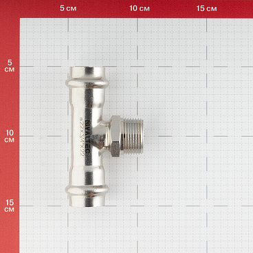 Тройник Valtec (VTi.933.I.220522) 22 мм х 3/4 НР(ш) х 22 мм нержавеющая сталь