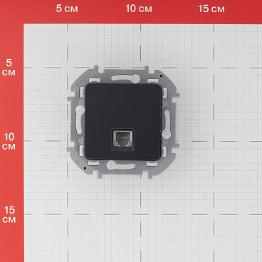 Розетка телефонная Legrand Inspiria встраиваемая антрацит RJ11 (673823)