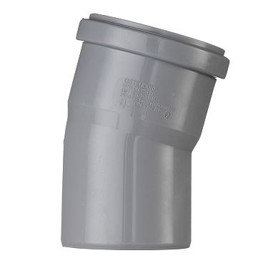 Отвод Ostendorf HTB d75 мм 15° пластиковый для внутренней канализации (113100)