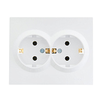 Розетка Lezard Vesna встраиваемая белая (742-0200-127B)