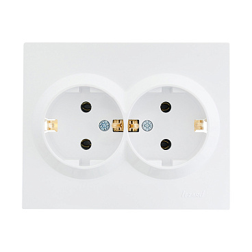Розетка Lezard Vesna встраиваемая белая (742-0200-127B)