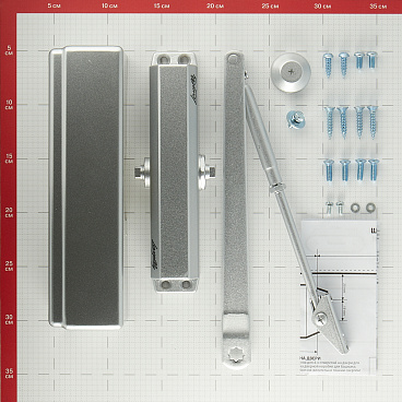 Доводчик дверной Lavelly (45-65 кг) серебро
