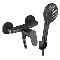 Смеситель для душа без излива Corsa Deco CX черный матовый с лейкой однорычажный (FSHCXB)