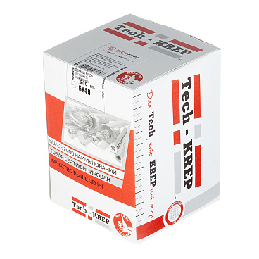 Дюбель-гвоздь 6x40 мм потайная манжета полипропилен (200 шт.)