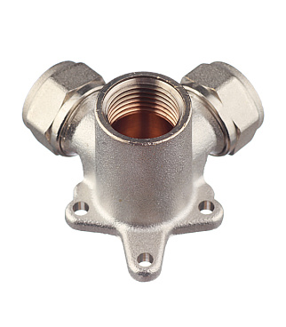 Водорозетка Tiemme двухплоскостная 16 обж(ц) х 1/2 ВР(г) (1600063)