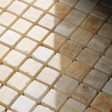 Мозаика Mir Mosaic Natural Adriatica желтая из натурального камня 305х305х7 мм глянцевая