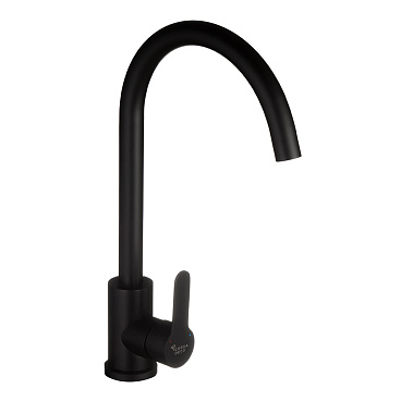 Смеситель для кухни Corsa Deco Creek черный с высоким изливом однорычажный (966374)