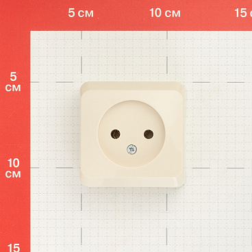 Розетка Systeme Electric Этюд накладная кремовая (PA16-001K)