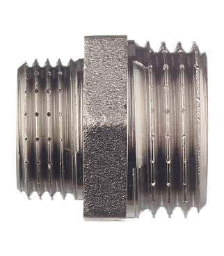 Ниппель переходной Valtec 1/2 НР(ш) х 3/8 НР(ш) латунный (VTr.580.N.0403)