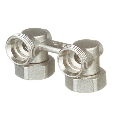 Узел нижнего подключения угловой Stout 3/4 EK х 3/4 EK для радиатора для двухтрубных систем (SVH 0004 000020)